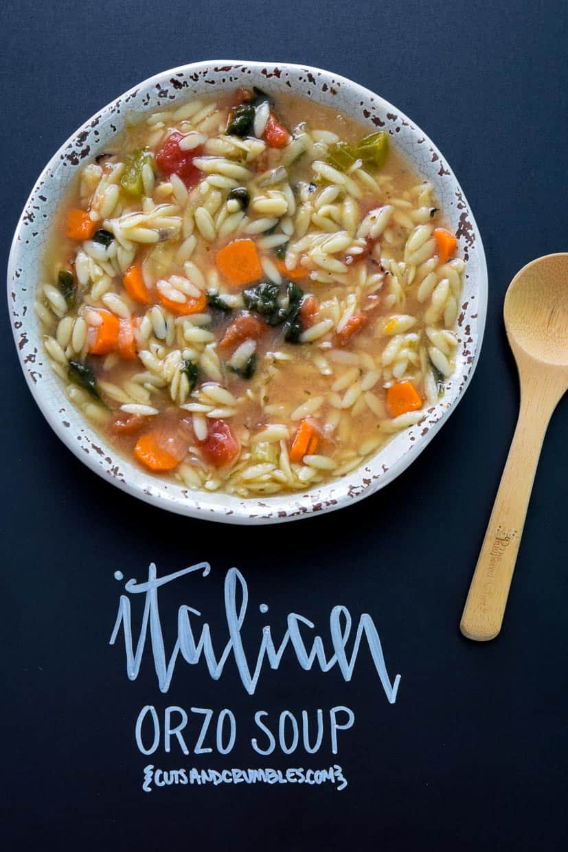 Italian Orzo Soup | Cuts and Crumbles
